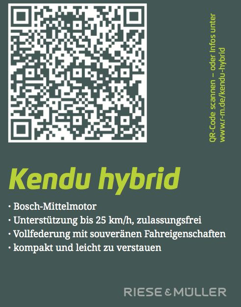 QR-Code für Kendu Hybrid / Foto: Riese & Müller