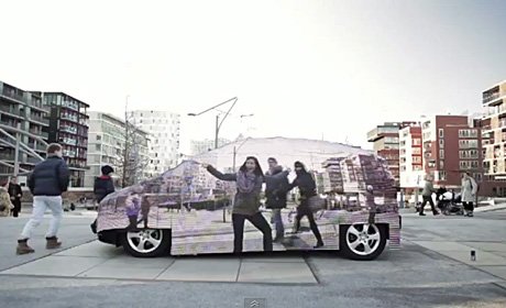 Video - unsichtbares Auto mercedesbenz