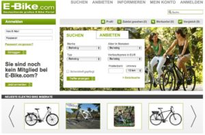 Portal e-bike.com für gebrauchte Elektrofahrräder startet /Update