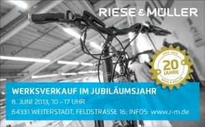 Werksverkauf von Riese & Müller- und blueLabel-E-Bikes am 8. Juni 2013
