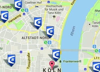 Wo Radler den nächst gelegenen Schlauchautomaten finden, zeigt ihnen die Schwalbe-App.