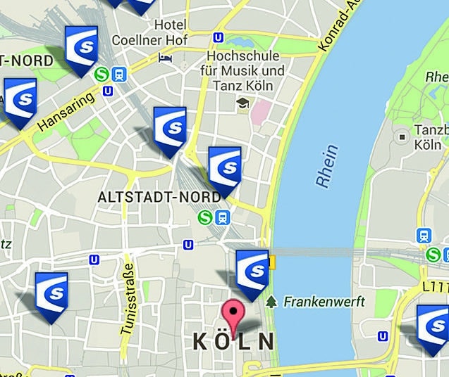 Wo Radler den nächst gelegenen Schlauchautomaten finden, zeigt ihnen die Schwalbe-App.