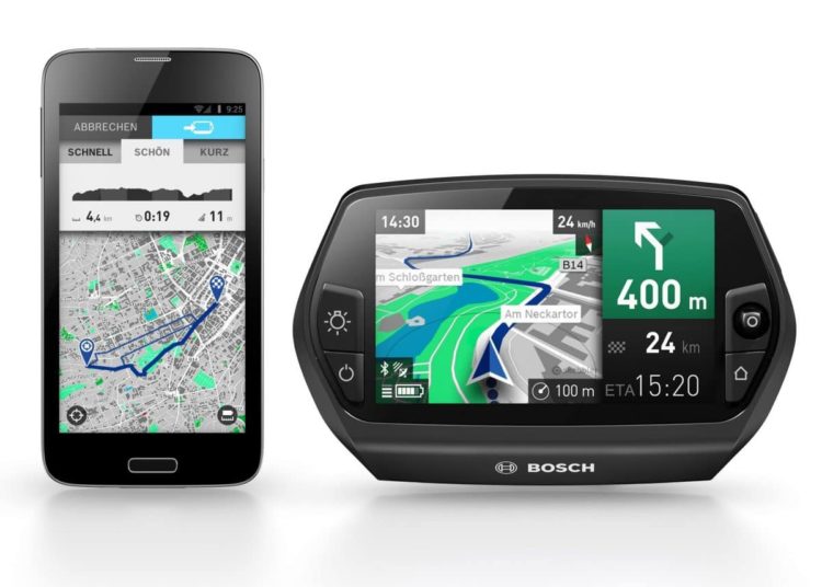 Bosch Nyon Bordcomputer - Navigationsansicht