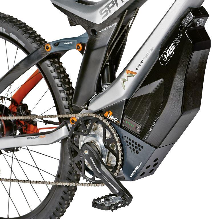 M1 Spitzig: Detail Antrieb und Batterie / Foto: M1 Sporttechnik