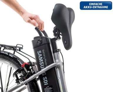 Hofer E-Bike 2015 - entnehmbarer Samsung-Akku / Foto: Hofer