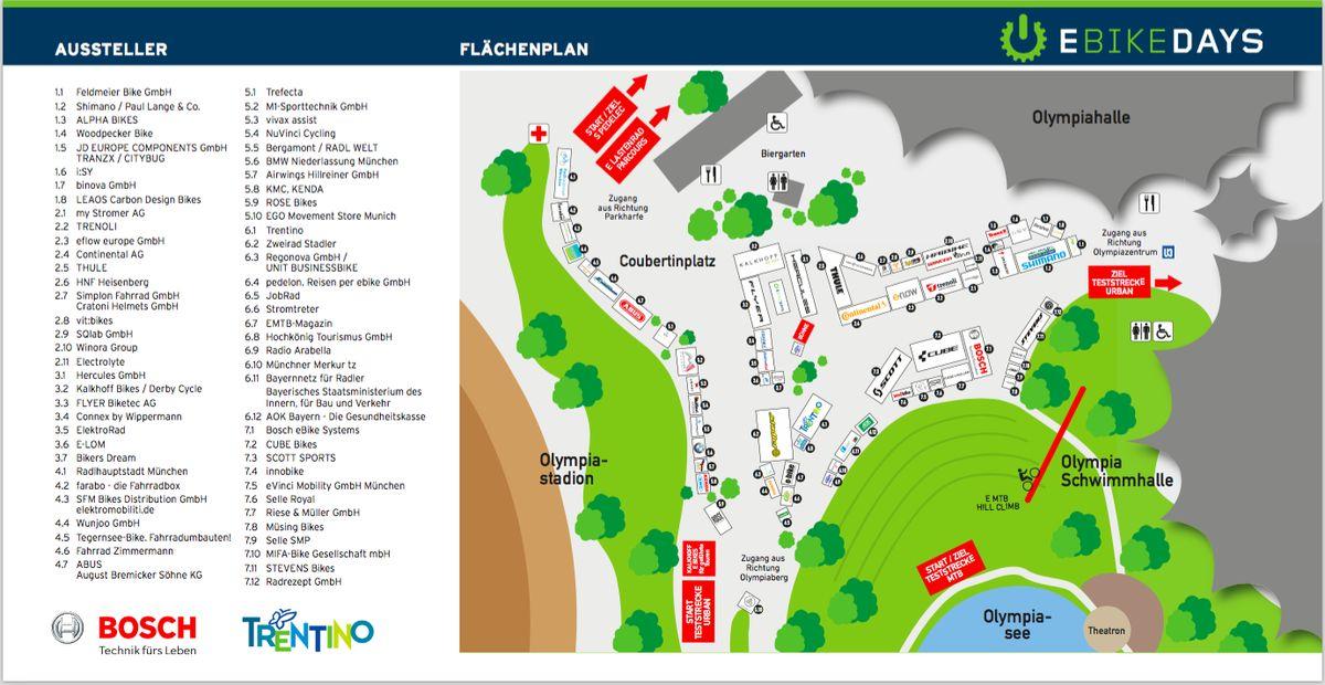 Flächenplan der E Bike Days