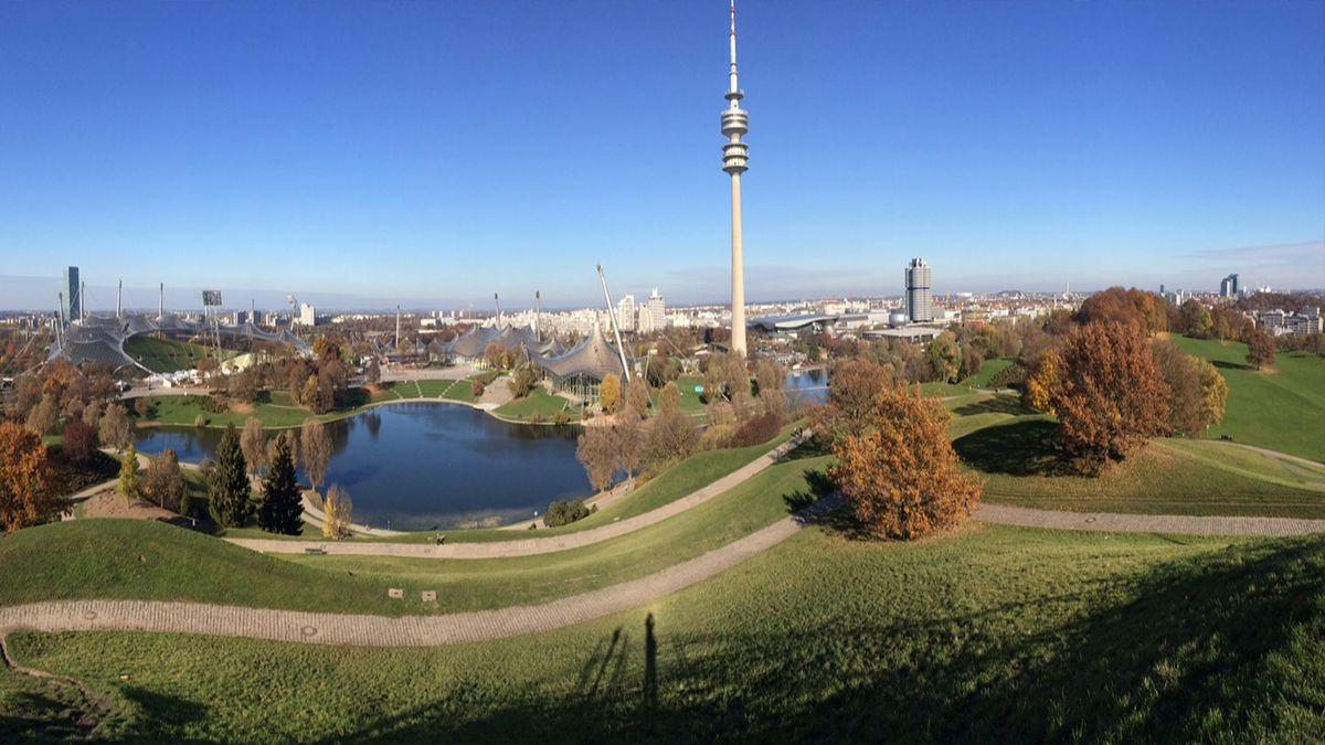 Überblick über den Olympiapark mit Testgebiet