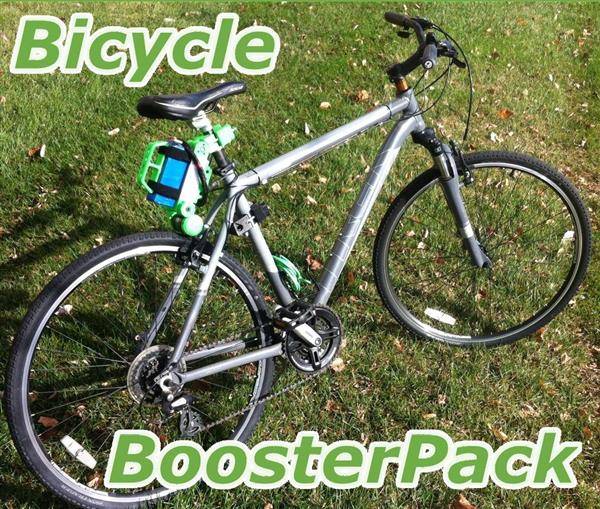 BicycleBooster aus dem 3D-Drucker fertig am Rad