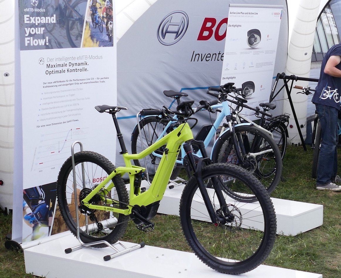 eMTB Modus Präsentation am Stand