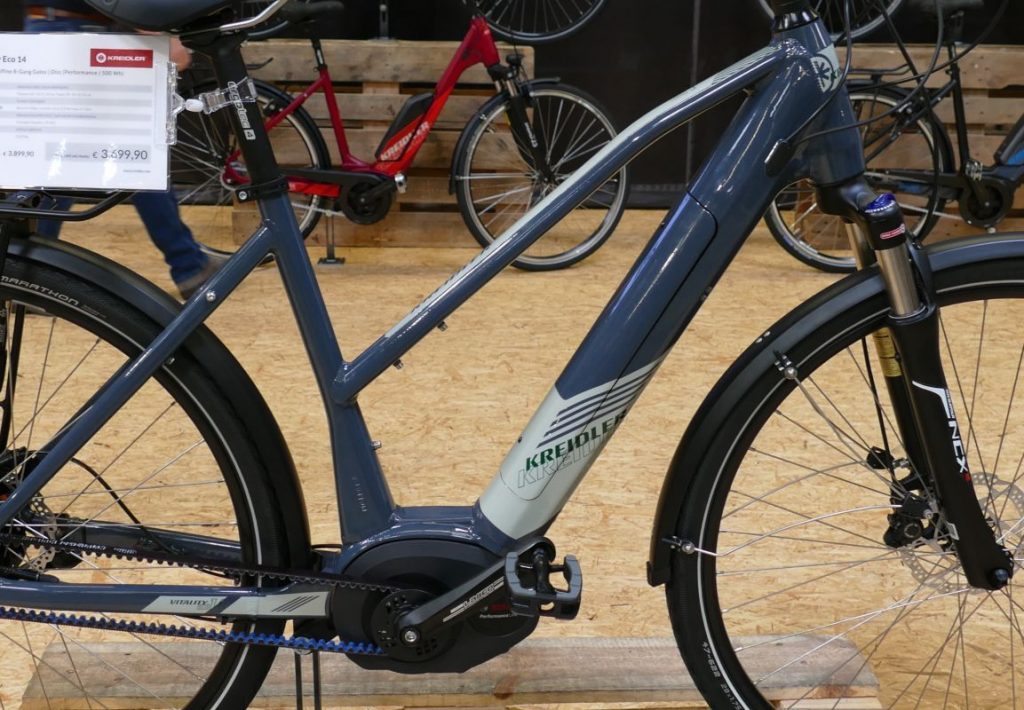 Integration Akku in Trapezrahmen bei Vitality Eco 14