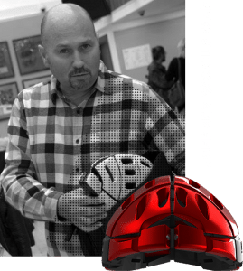 Jeff Woolf Erfinder des Morpher Falt-Helm