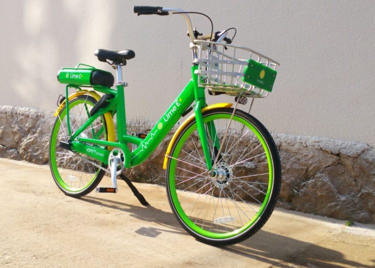 CES 2018 LimeBike Lime E Bike NDUL8248