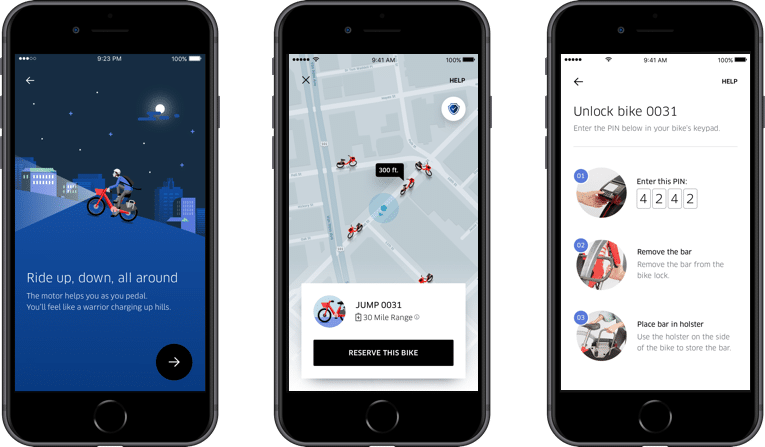 Per Uber App e-Bikes leihen
