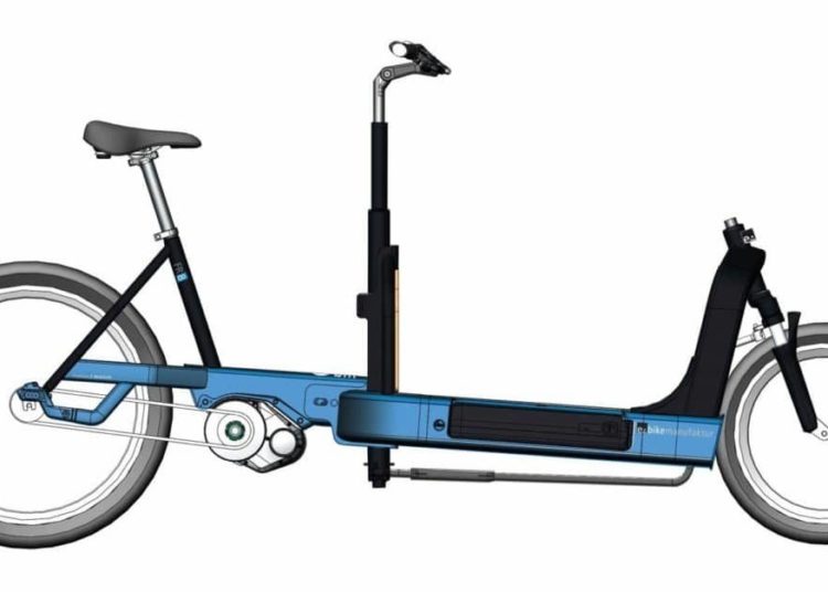 Rendering vom e-Cargokike FR8 mit Continental 48V Antrieb von E-Bike Manufaktur