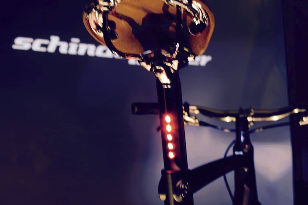 Lichtschein Sattelstütze im Schindelhauer e-Bike