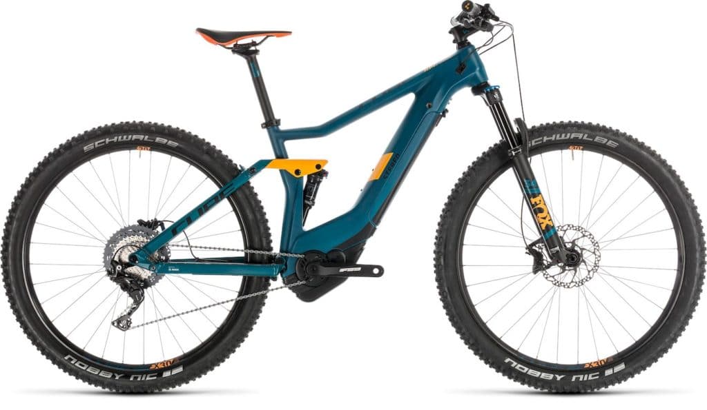E-Fully | E-Hardtail | E-Mountainbike - Stereo Hybrid 120 HPC SL 500 KIOX pinetree´n´orange 2019 235261 light zoom Cube e Bike 2019 Top