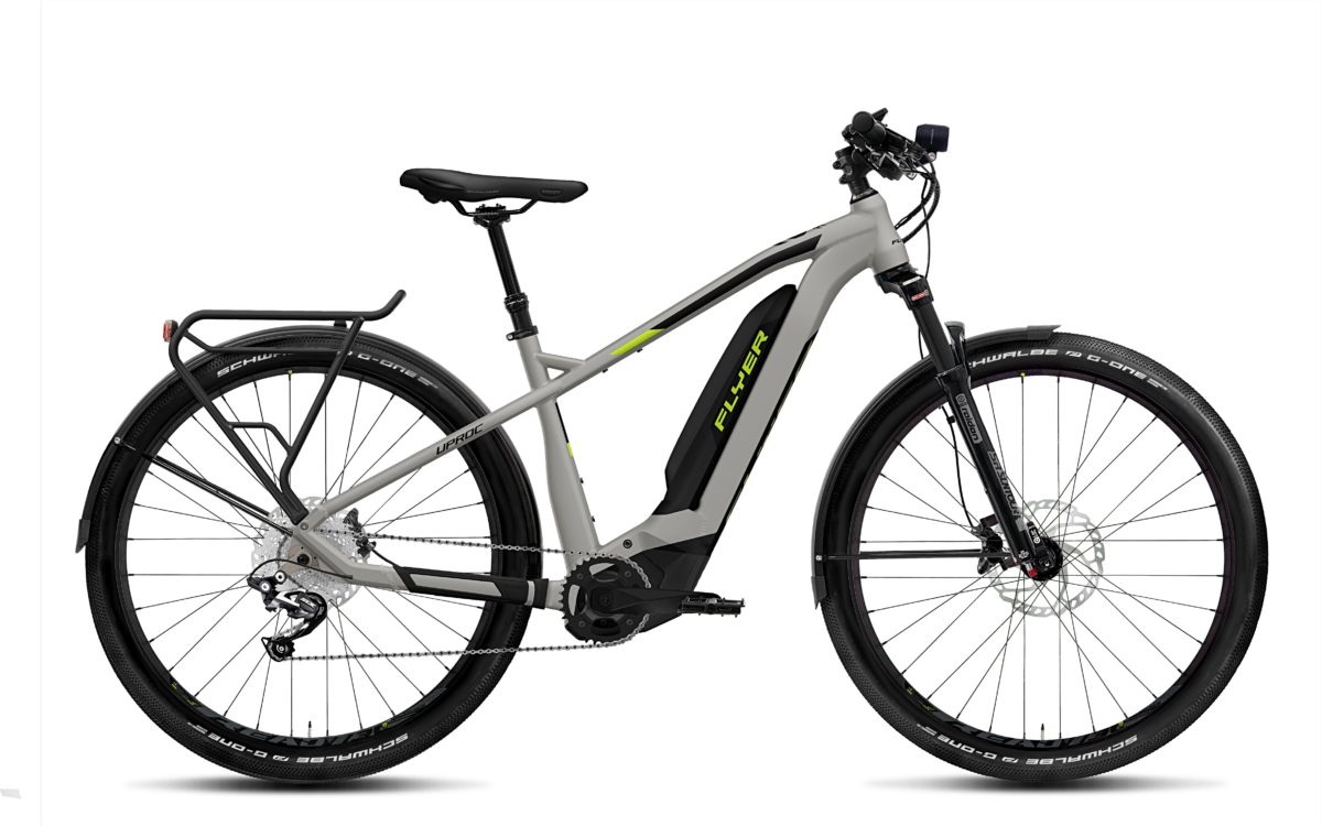 Flyer - FLYER E Bikes Uproc2 Hardtail 415 marblegreylimegreen