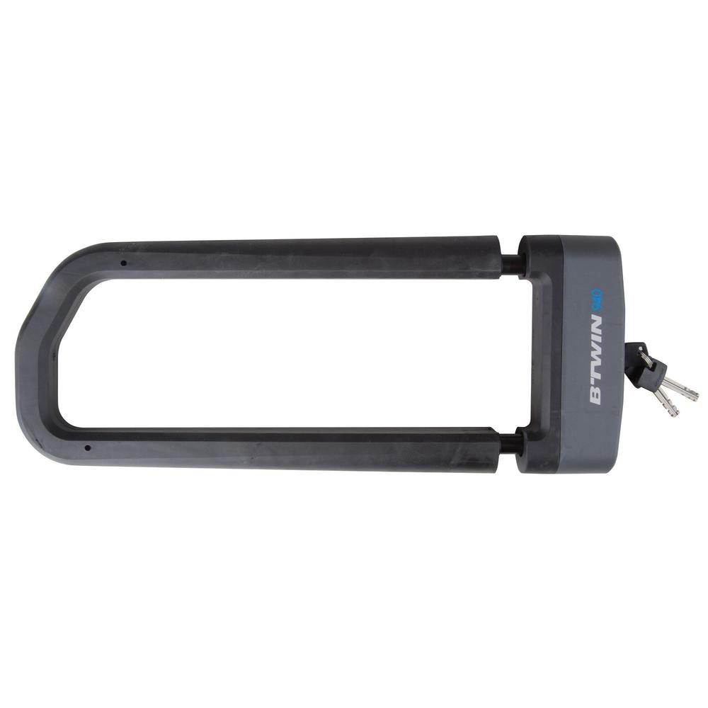 Fahrradschloss Bügelschloss DECATHLON BTWIN 940 U schwarz