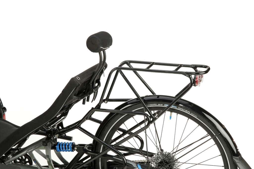 Detailansicht eines Top Load über dem 26 Zoll Hinterrad