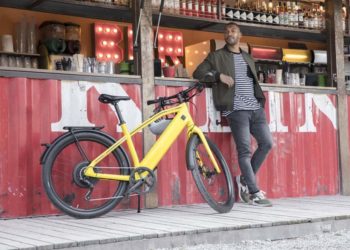 Stromer ST1 Launch Edition nach einer entspannten Fahrt (Foto: Stromer)