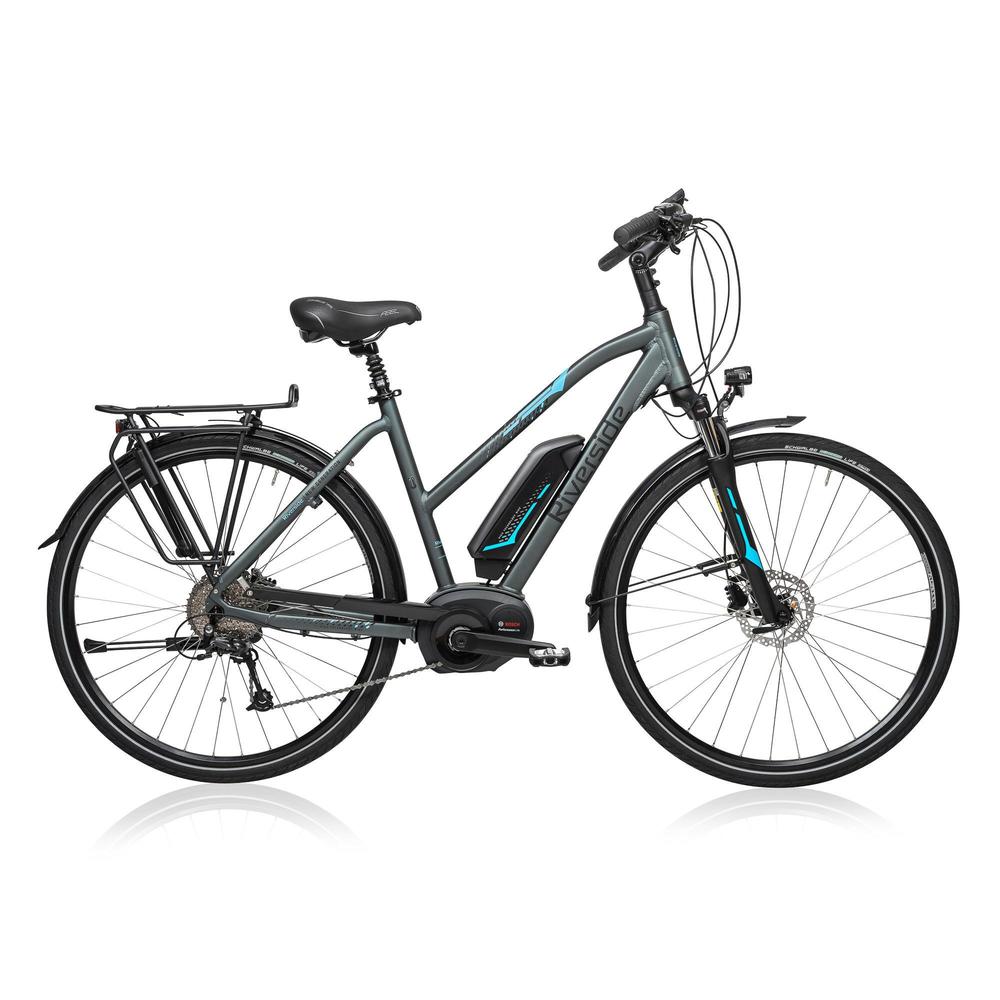 Decathlon - EBike28TrekkingradRiverside500DamenPerformanceLine400Whgraublau