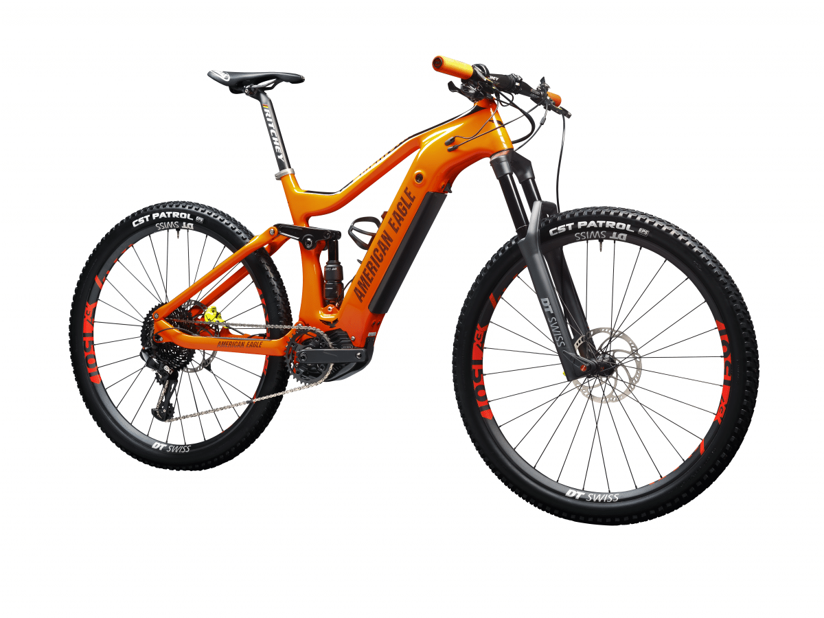 American Eagle E-MTB in der Seitenansicht