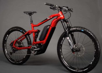 HAIBIKE SDURO FullSeven LT 8.0 auf der Bühne (Foto: HAIBIKE)