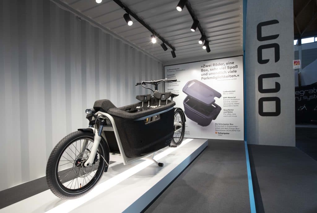 Das neu entwickelte ca go E-Lastenrad auf der Eurobike