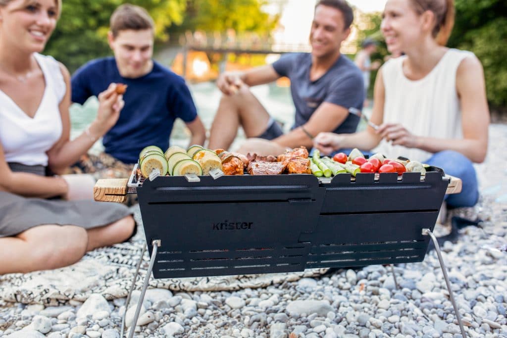 Holzkohlengrill fürs Fahrrad: Knister Grill