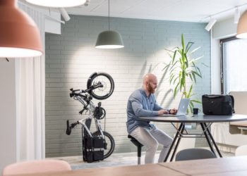 TERN Kompakt-Cargobike HSD S+ in vertikaler Lagerung (Foto: TERN)
