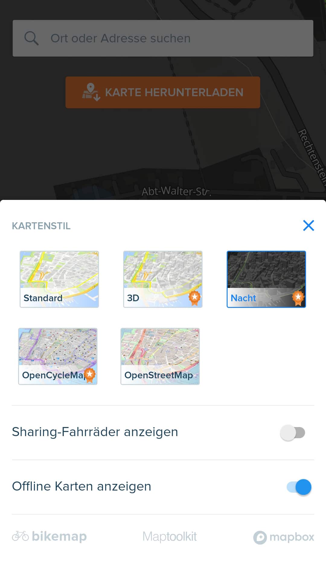 Bikemap App Test - Fahrrad Navigation für Radfahrer und E-Biker