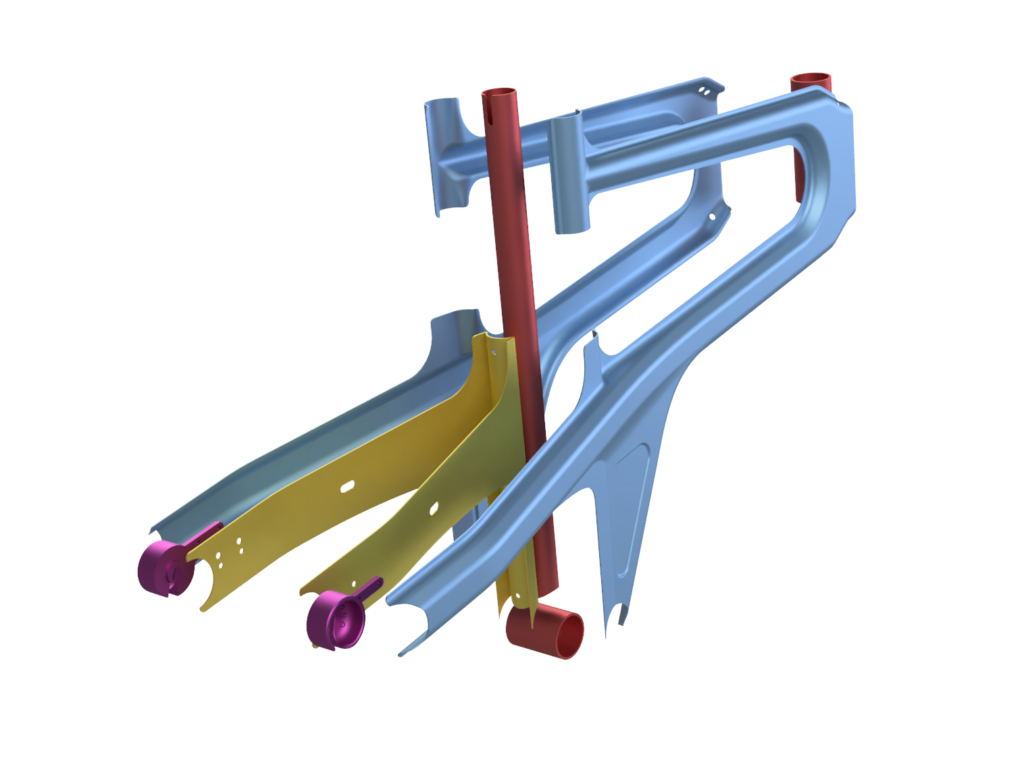 City E-Bike | Innovation | Niederlande - Mokumono frame production exploded view