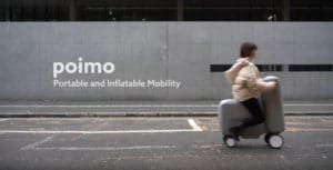 Poimo: E-Scooter zum Aufblasen aus Japan