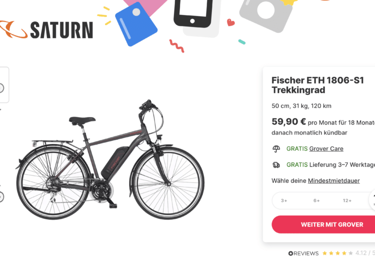 E-Bike Miete bei Saturn & Media Markt