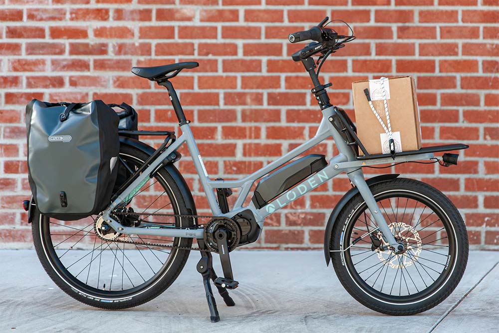 Bosch-Antrieb | City E-Bike | E-Bike - loden one kompaktes e cargo mit zwei ladeflaechen startet mit rabatt