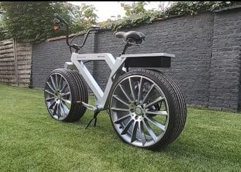 Tüftler baut verrücktes E-Bike mit 20-Zoll-Autofelgen von AMG - eBikeNews