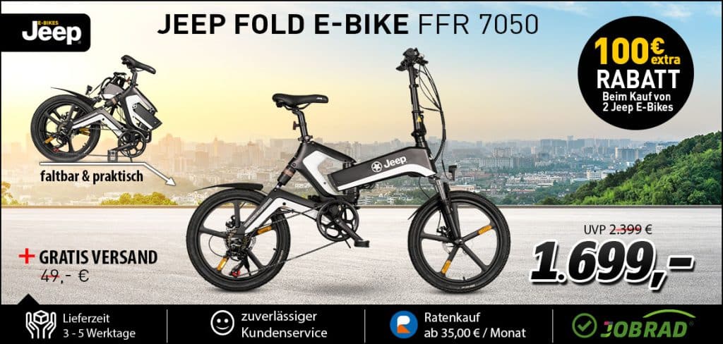 Aktion | Angebot | E-Faltrad - 2.Jeep Fold E Bike FFR 7050 1170x558px
