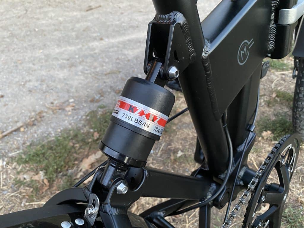 Hinterbau vom Fiido M1 ist gefedert