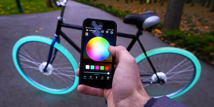 YouTube-Tüftler bastelt leuchtende LED-Räder für sein Fahrrad - eBikeNews