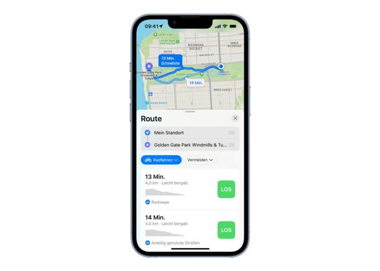 Apples Karten-App navigiert nun auch Radfahrer - eBikeNews