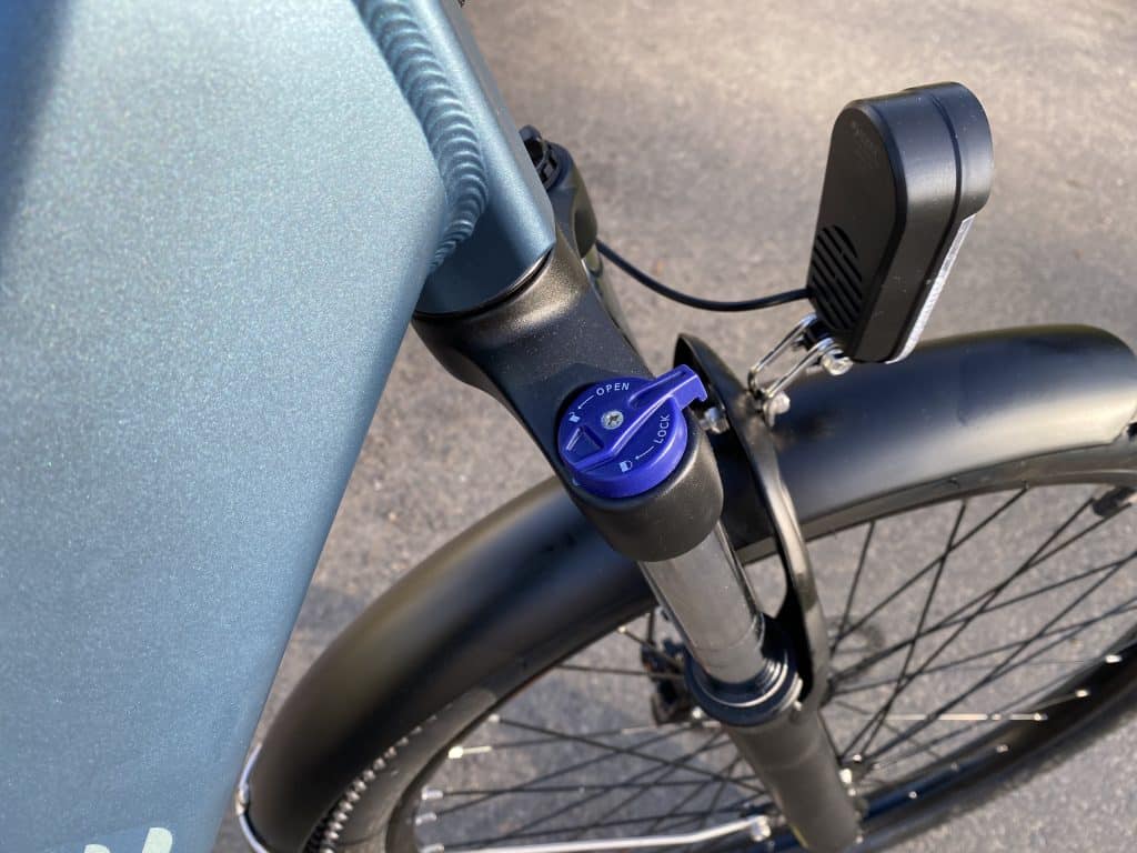 Federgabel mit Lockout am Engwe P26