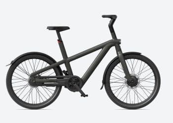 Das VanMoof A5 in Dunkelgrau