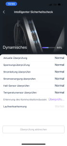 Okai EB10: Über die App lässt sich das elektrische System checken