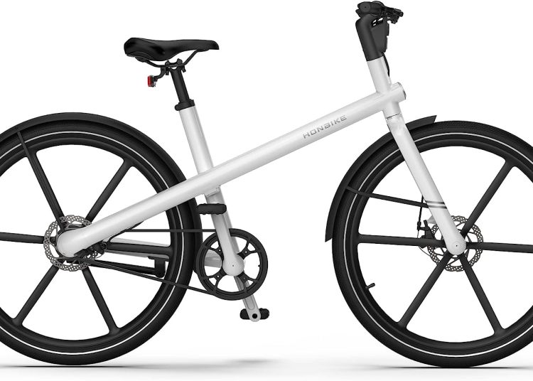 Amazon prime | Angebot | City E-Bike - honbike uni4 weiss side