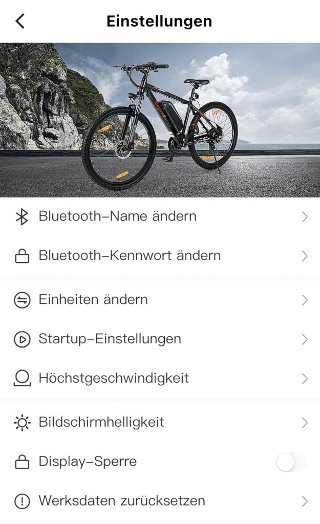 Eleglide M2 App Funktionen 3