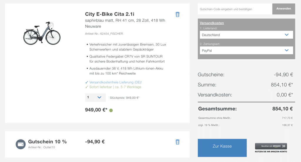 Angebot | Bafang | Bafang Mittelmotor - Fischer Deal