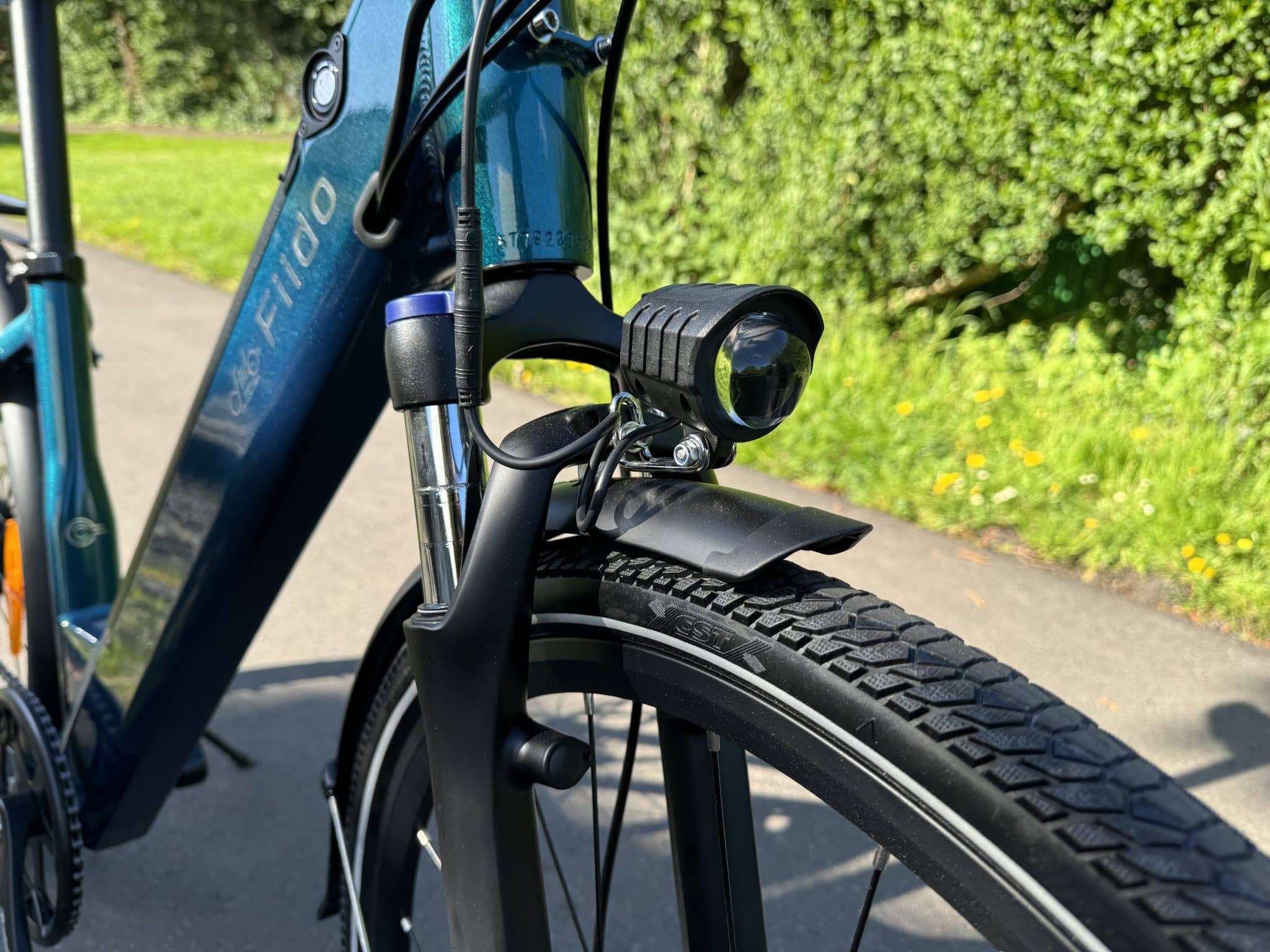 Frontleuchte und Federgabel