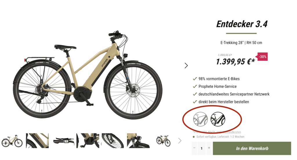 Angebot | E-Bike | E-Trekkingrad - Prophete Entdecker Auswahl