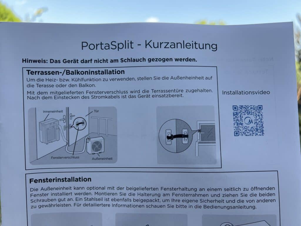 Midea Portasplit Klettverschlüsse für das Fenster