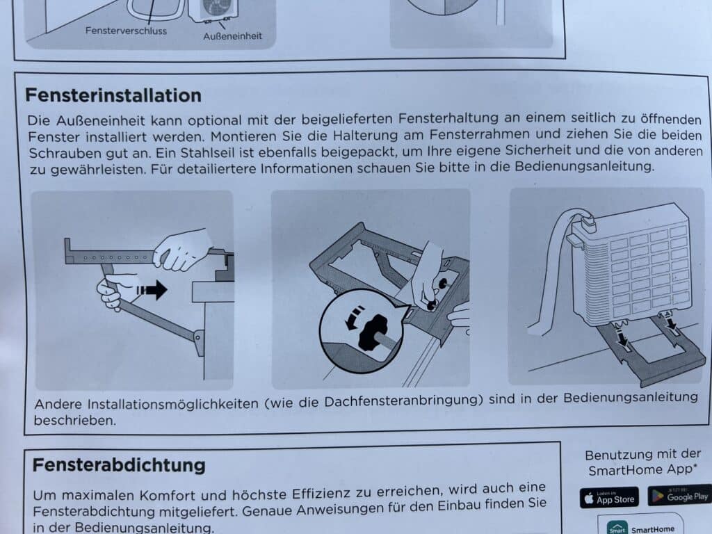 Midea Portasplit Fensterhalterung